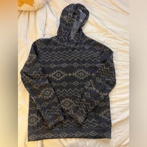 Grey Aztec print light hoodie